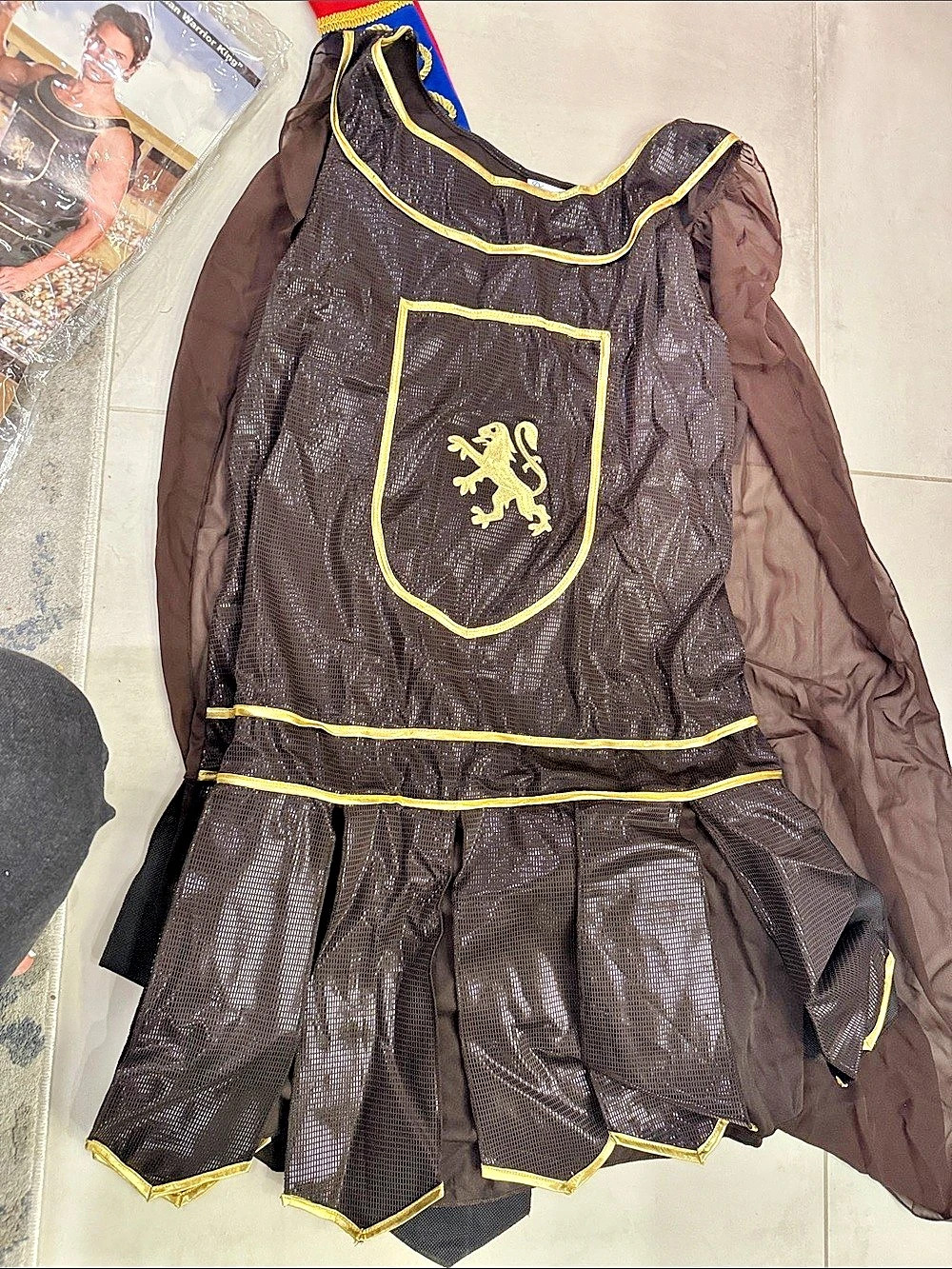 Babe L'A Lorian Warrior King Plus Size Costume Brown & Gold XL
